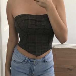 plaid tube top